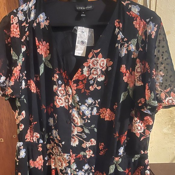 Plus size long length floral dress - Picture 1 of 3
